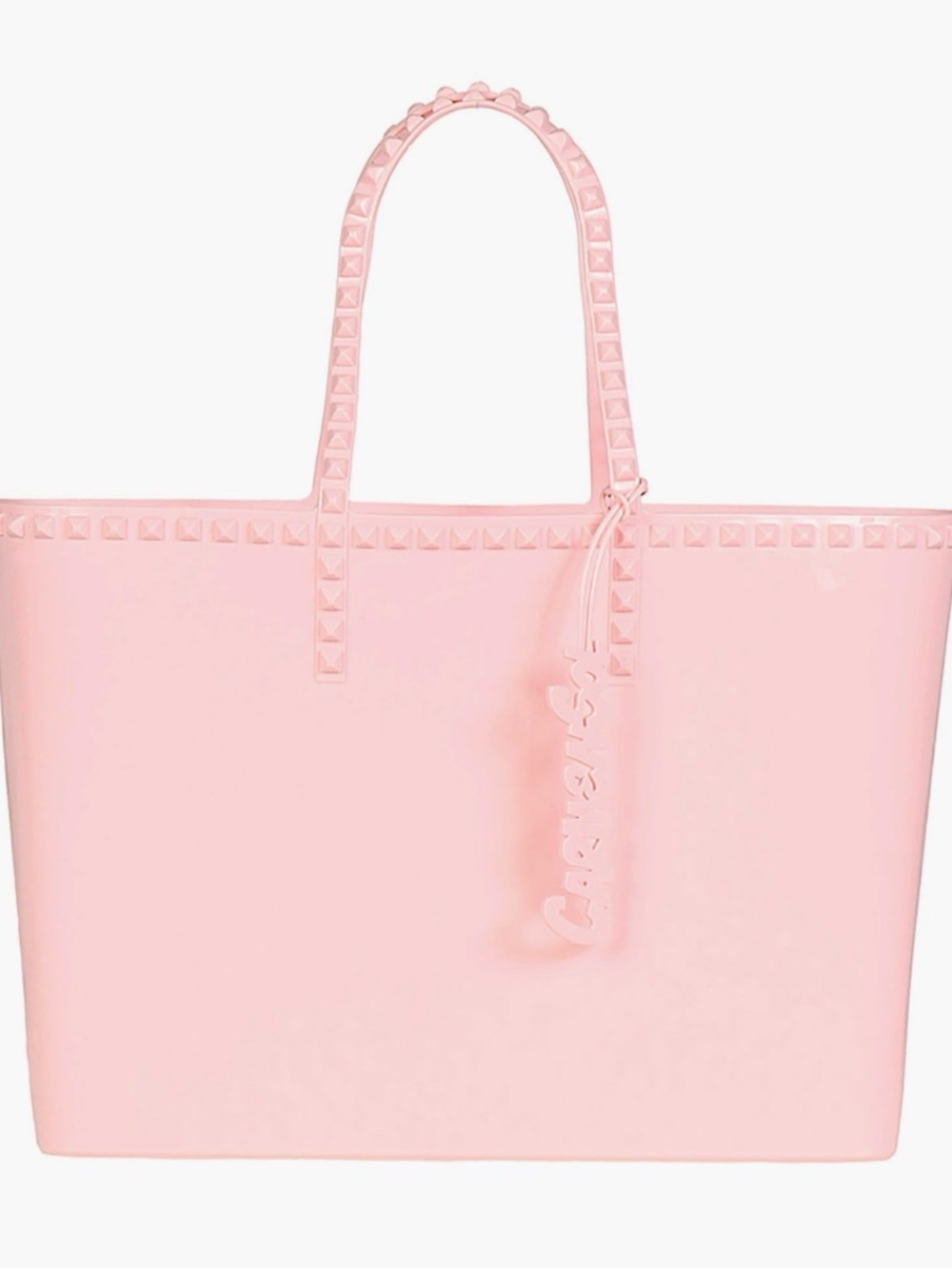 Pink Stud-Trim Tote Bag